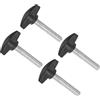 CoCud Manopole Zigrinate Vite Testa Zigrinata, Filettatura Maschio M8 x 40mm, Vite Serraggio a T Plastica, Perno Filettato Manopole Manuali Impugnatura (Applicazioni: Macchinari), 4Pz
