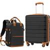 COOLIFE Trolley Bagaglio a Mano 55x40x20, Zaino Bagaglio a Mano 40x30x20