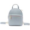 FANDARE Zaino Donna, Zaino Moda per Donna, Piccolo Zainetto Leggero in Pelle PU, Daypack Color Solido per Viaggi Informali, Lavoro, Università Blu