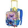 Disney Lilo e Stitch Ocean-Zainetto 3D con Ruote Piccolo, Blu, 26 x 34 cm, Capacità 7 L