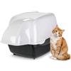 Ferplast Lettiera Gatto Chiusa, Toilette per Gatti Coperta, utilizzabile anche in Esterno, a Prova di Pioggia, 43,5 x 73,5 x h 41 cm, COSMIC OUTDOOR Lettiera Gatto Grande, Nero