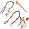 Infinity & Breathe Set di 3 giocattoli da masticare per gatti in corda di cotone, un giocattolo in rattan argentato che unisce cura dentale e intrattenimento, adatto per gatti.
