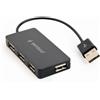 Gembird Hub Usb Gembird UHB-U2P4-04 4 porte Hub Usb 2.0 480Mbit/s Nero [UHB-U2P4-04]