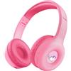 Trust Cuffie per bambini Trust Nouna Wireless/Bluetooth a padiglione per Musica/Chiamate Rosa [25274]