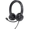 Trust Cuffie Trust HS-201 con microfono USB per Pc Nero [25373]