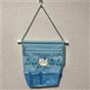 Sanrio Hello Kitty Heisei Retro 2000 Y2K Blu Floreale Appeso Pouch Organizer