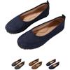 Generic Ballerine da donna in pelle scamosciata, alla moda, casual, punta rotonda, mocassini piatti, comodi, pieghevoli, ortopedici, scarpe da passeggio, Blu, 0 UK