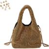 yanzunlrn Pochette da donna con strass, a forma di secchio, borsa a tracolla da sera, per feste, balli, cocktail, borsa a secchiello con strass, Oro