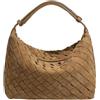 Generic HJDMO Borsa a mano in tessuto da donna in ecopelle borsa hobo con chiusura a zip borsa a tracolla lavoro quotidiano nero beige marrone caffè grigio, Cachi [opaco], 21cm×12cm×13.5cm