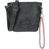 Fritzi aus Preussen Fritzi03N Vintage Crossbody Borsa a Tracolla Donna Ecopelle Vegan con Ciondolo Rimovibile per Festival e Città 22,5 x 20,5 x 8,5 cm - Nero - Rosa - Marrone - Verde - Grigio - Pink - Blu