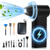 flintronic Aria Compressa Elettrico Air Duster, 4 Velocità 130000 giri/min Soffiatore Aria Compressa, Spray Arie Compresse Soffiatore pc Con Batteria da 5000mAh per Laptop, Tastiera, Auto