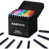 KAEFUYS Pennarelli 80 Colori, Marcatore Doppia Punta Fine e Larga, Pennarelli ad Alcool Professionale Impermeabile con Base e Borsa per Disegno, Illustrazione e Colorazione
