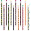 Vicloon Matite Profumate, 12pcs per Bambini con Gomma, HB Grafite, | in Legno con Elementi per Esami, Scuola, Ufficio, Disegno e Schizzi (Frutta nera)