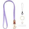 MORSUNBELA Porta Badge da Collo Cordino per Cellulare Portachiavi Lavanda | 48 cm Stirata Porta Badge da Collo Cordino Portachiavi Lungo Insegnanti Laccetti per Telefono Chiavi Permesso di Lavoro