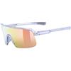 Uvex dyrt - occhiali sportivi per adulti - forte protezione UV - 100% protezione UVA, B, C - transparent purple/red mirror - one size