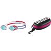 ARENA Tracks Junior Mirror Occhialini Nuoto da Gara Anti-Appannamento per Bambini, Occhialini Piscina con Protezione UV Astuccio per Occhialini da Nuoto, Custodia Occhialini, Astuccio Rigido