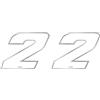 4R Quattroerre.it - 13042 - Numero Gara 2 Adesivo per Moto, Bianco, 10 x 13 cm (Confezione da 2)