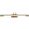 PAPUQ Applique a LED per illuminare quadri, specchi, murales, ecc., LED da 8W stile tradizionale ed elegante, tonalità di luce calda 3000K, Oro invecchiato, completamente snodabile e girevole. 50 cm.