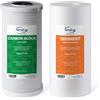 iSpring F2WGB21B 4,5 x 10 Pollici Filtro dell'acqua per Tutta la Casa ad Alta Capacità CTO Carbon Block e Set di Cartucce di Sostituzione del Filtro dell'acqua per Sedimenti per WGB21B