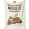 Apjielop Regalo Moglie, Regalo Moglie Compleanno - Bianco Avorio Coperta 157*132cm | Regalo Plaid Originale per Anniversario, Regali San Valentino per Moglie