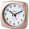 Atrium, sveglia analogica rosé metallizzata, senza ticchettio, con luce e funzione rinvio sveglia (snooze) A251-17