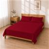 Homebliss Completo Letto Microfibra 180x200+30 / 260x280 + 50x80 2PCS, Bordeaux | Microfibra spazzolata 90 g/m², morbida e traspirante; lenzuolo sotto con angoli da 30 cm che resta teso tutta la notte