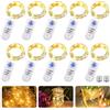 GAOUTO 10 luci a LED da 2 m, 20 LED, a batteria con timer, con micro LED, alimentate a batteria, in rame, per camere, interni, Natale, esterni, feste, matrimoni, fai da te
