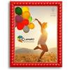 CLAMARO BUBBLE - Cornice portafoto di design 50 x 70 cm, in stile bolle, colore rosso, realizzata a mano, in MDF con vetro acrilico, cornice per foto, poster o puzzle