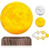 UVEHAS Lampada lunare galleggiante magnetica - Lampada lunare rotante con stampa 3D che fa levitare la luce lunare a 3 colori LED per i regali di vacanza e le luci notturne di decorazione domestica