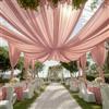 EBETA Mantovana chiffon, Tenda per matrimonio, decorazione a mano libera, per arco di nozze e uva a baldacchino, tenda per finestre (Rosa, 10 x 0,73 m)