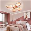 zenlavia Plafoniera LED a Farfalla 50W Dimmerabile con Telecomando, 5000lm, 3000-6500K, Luce Notturna, Timer, Memoria, Lampada da Soffitto per Cameretta e Camera da Letto, 52×39cm, Metallo