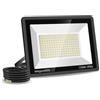 Wegoodlife Faretto LED da 150 W, per esterni, super luminoso, 15000 lm, 6500 K, luce bianca fredda, IP66, impermeabile, cavo da 50 cm, senza spina, per giardino, garage, terrazza, cortile