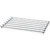CKB LTD® Sottopentola rettangolare in metallo cromato, ottima superficie in metallo per proteggere il piano di lavoro, per appoggiare pentole calde e padelle, 40 x 24 cm