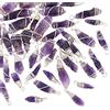 DICOSMETIC 40Pz 2 Stili Ciondoli Ametista Naturale Pietre Irregolari Ciondoli Amuleto Chakra Pietre Preziose Ciondoli Pepite Grezze Pietre Ciondoli per Creazione di Gioielli