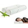 QurMance Cuscino Cervicale per Dormire - 2 in 1 Cuscino per Cervicale in Memory Foam- Cuscino Ortopedico Cervicale Ergonomico per Collo e Spalle- Ideale per Corretta Postura - Tessuto di Bambù (PICCOLO)