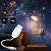 Crebeau Proiettore di luce notturna USB Galaxy, proiettore Galaxy Star con 6 pellicole di proiezione scorrevoli, proiettore di luce notturna a 360° per interni auto, tetto, camera da letto, soffitto