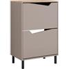 Vicco Scarpiera da ingresso Marelle Greige/rovere artigianale 60x91.6 cm
