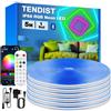 TENDIST RGB Striscia LED Neon Esterno, IP68 Flessibile Strisce LED da Esterno Bluetooth con Smart App e Telecomando, 24V Neon Strip con Sinc Musicale per Giardino, Balcone, Terrazza, Bar (5M)