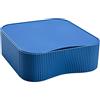 TUKA-i-AKUT Organizzatore Impilabile Cassettiera Scatola Portaoggetti da Tavolo, Portautensili Combinabile Flessibile Portautensili, da Scrivania, per Trucchi, Cosmetici, 23x22x8 cm TKD8610 Blu