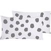Novilunio 2 Federe Cuscino Letto in Cotone 50x80cm, chiusura a sacchetto, Set 2 Federe 100% Cotone - Dot Maxi Grigio