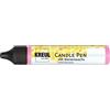KREUL 49705 - Penna per candele, rosa, 29 ml, penna per candele con punta fine per dipingere, vernice con cera d'api per decorare e dipingere le candele
