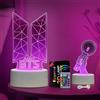 Eygerur Kpop - Luce notturna BTS, 16 colori, illusione LED 3D, lampada da tavolo con telecomando e Smart Touch, regalo per cantanti, amanti della musica, Natale, compleanno, amici, ragazze