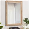 AAZZKANG Specchio da parete rustico, rettangolare, con cornice in legno, per fattoria, camera da letto, bagno, 40 x 30 cm