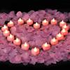 AMAGIC Set di 2000 petali di rosa artificiali e 24 lumini a forma di cuore, romanticismo per proposta di matrimonio, anniversario, San Valentino, decorazione da tavolo per matrimonio, rosa