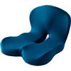 Generic Reenly - Cuscino ergonomico per schienale e sedile, in memory foam, con supporto lombare integrato, antiscivolo, per auto e sedia da ufficio, per sollievo da sciatica e coccige (blu)