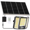 intelamp Faretti LED Solari ad Alta Potenza con Pannello Solare Separato | Batteria da 20.000 mAh, 2.000 lm, 3 Temperature di Colore, Telecomando, Protezione IP65, Ideale per Giardini, Garage