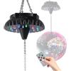 Javik Luce a motore ricaricabile a sfera da discoteca: rotante con velocità regolabile a distanza - 18 luci LED RGBW per appendere specchio palla DJ party decorazione matrimonio