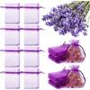 LXUEJIE 100 sacchetti vuoti di lavanda, 7 x 9 cm, in organza, da riempire, colore viola
