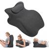 JOVELL Cuscino a Cuneo in Memory Foam, Cuscino Ergonomico per Letto a 27° con Supporto per la Schiena, Sollevamento delle Gambe e Posizione Prona, Federa Rimovibile (Grigio Morbido)