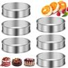 LuminaryLair 6 Pezzi 8.5 cm Anelli per Torte in Acciaio Inox